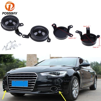 

POSSBAY Black Front Fog Lamp Cover ACC Radar Sensor Decorate for Audi RS6/RS6 plus/Avant qu 2013 2014 2015 2016 Car Accessories