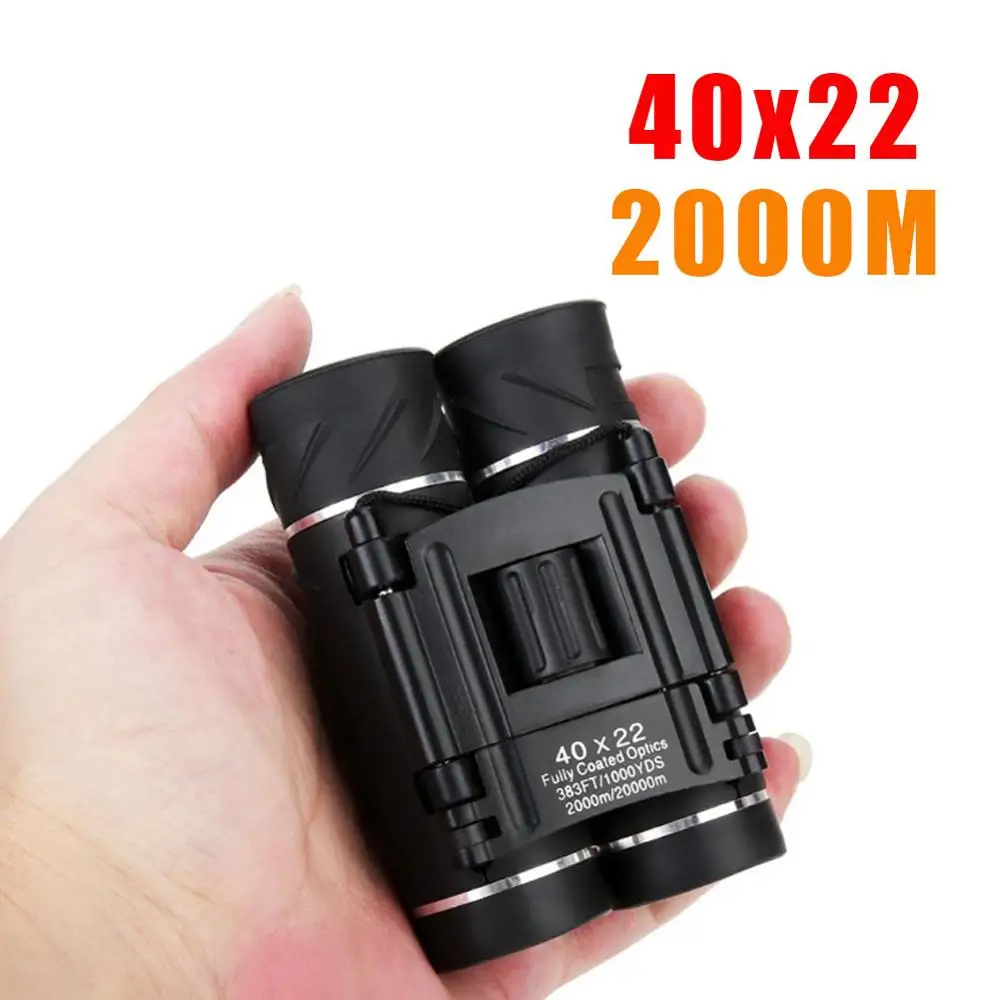 

40x22 HD Powerful Binoculars 2000M Long Range Folding Mini Telescope BAK4 FMC Optics For Hunting Sports Outdoor Camping Travel