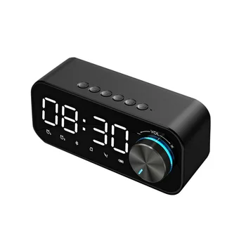 

New Mirror Alarm Clock Bluetooth Speaker Digital Display Radio Alarm Clock Radio LED Wireless Subwoofer Music Player Table Clock