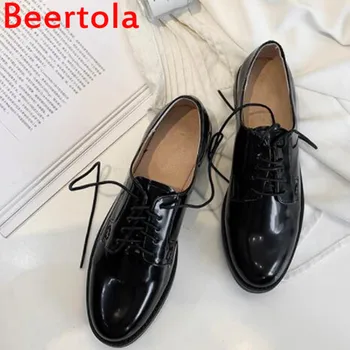 

Beertola Real Leather Women's Sneakers New Flats Shoes Women Designers Casual Shoes Popular Unisex Shoes Chaussures White Black