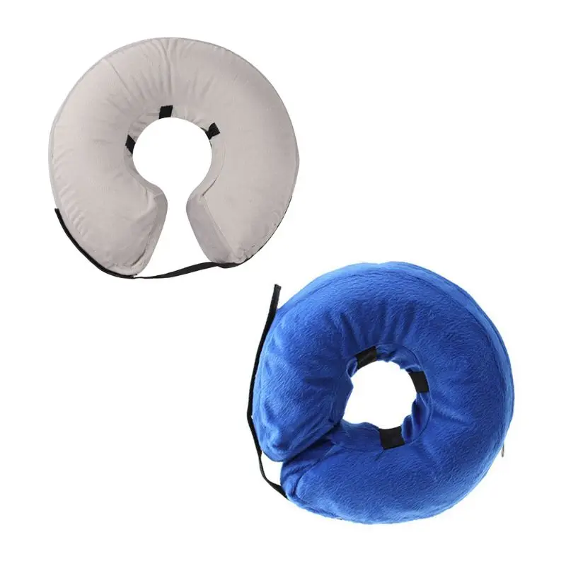 Защитный надувной ошейник для собак и кошек конус восстановления с регулируемым