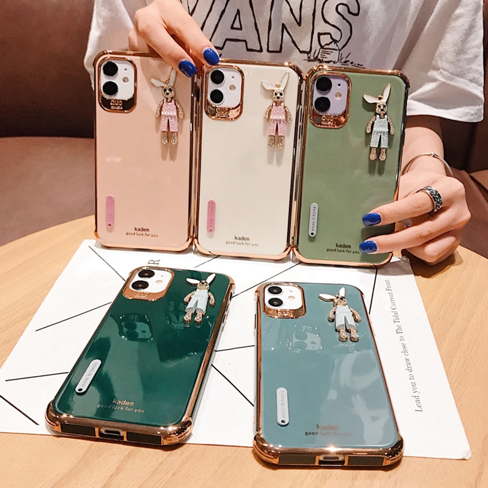

3D Cartoons Rabbit Phone Cases For Huawei Mate 20 30 P20 30 40 Nova 4 4E 5 5i 6 7 SE Pro Soft Silicone Cover For Iphone 11 Case