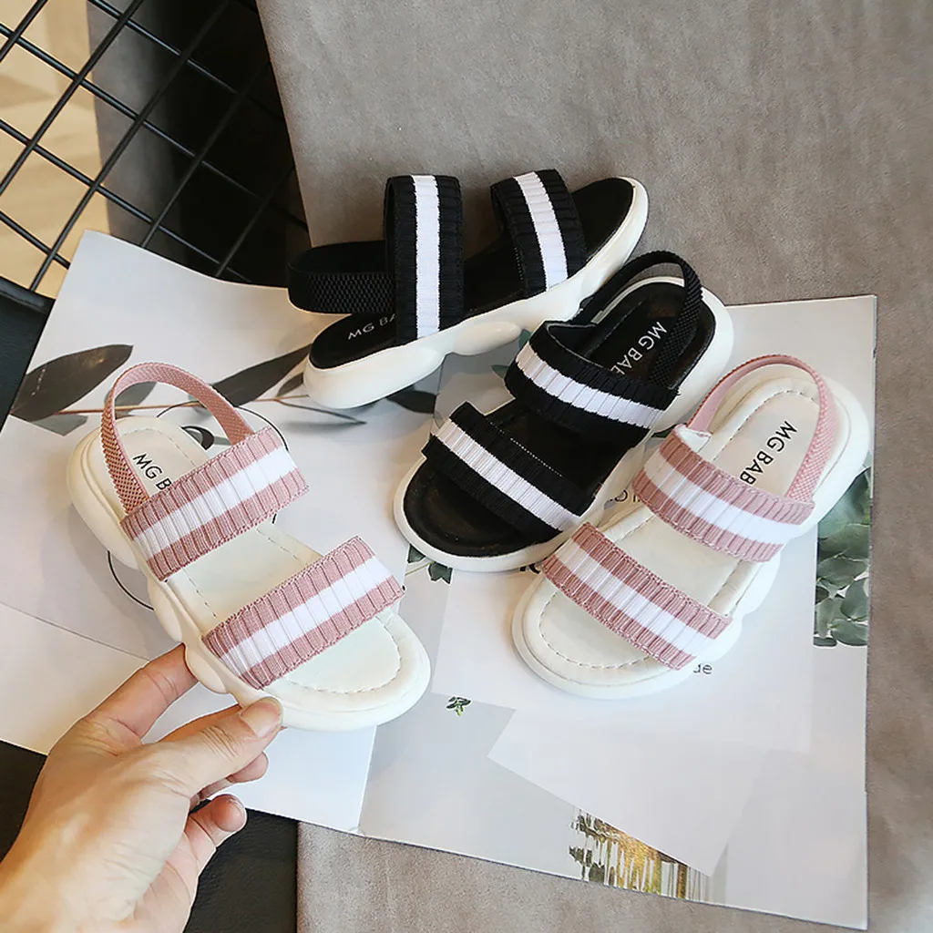 Las niñas Sandalias Zapatos de bebé antideslizante niños verano transpirable zapatos de playa chicas transpirable zapatos deportivos de moda