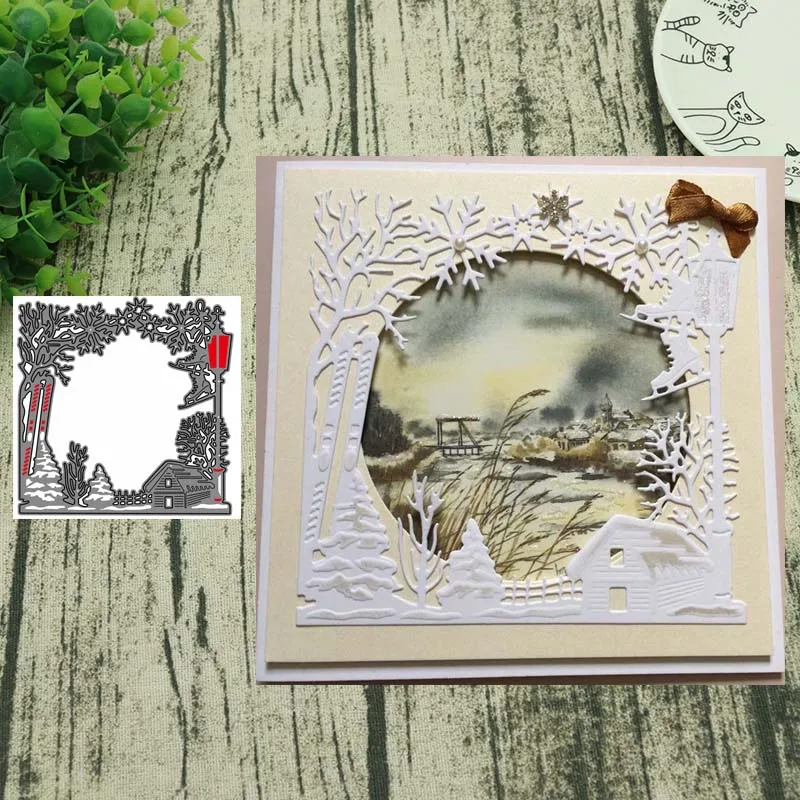 

Metal Cutting Dies Square border NO.4 Stencils for DIY Scrapbooking Paper Cards Photo Album Decorative Embossing DIY Paper Cards