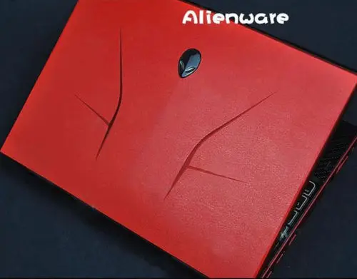 KH Ноутбук наклейка на корпус из углеродного волокна Кожаный чехол протектор для Alienware M15 R2 ALW15M 15,6" - Цвет: Red Leather skin