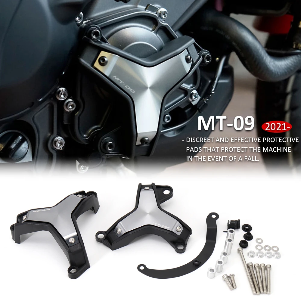 Cubierta protectora de motor lateral para motocicleta YAMAHA, Protector de contra choques para moto YAMAHA MT 09, 2021|Protección anticaída| - AliExpress