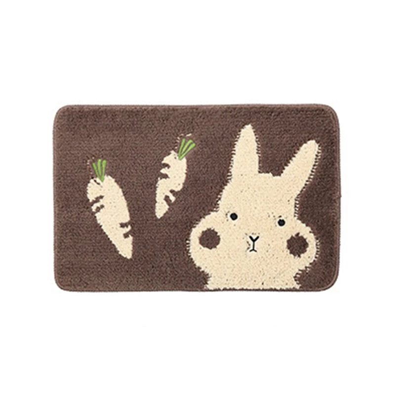 rabbit Коврик для ванной комнаты, мягкий кухонный коврик, впитывающий воду, коврик для пола, Противоскользящий коврик, добро пожаловать, ковер для передней двери, мультяшный домашний декор - Цвет: rabbit