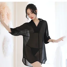 Сексуальное рождественское нижнее белье обтягивающее мини-платье комплект женской одежды летняя рубашка женская ночная рубашка с v-образным вырезом прозрачная одежда для сна