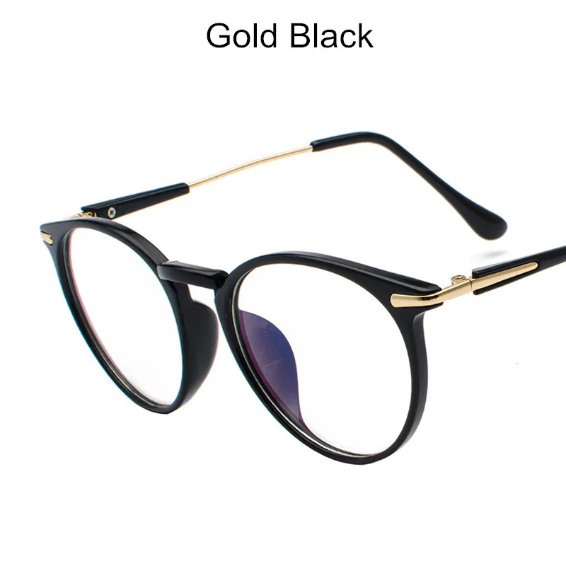 KOTTDO, винтажные металлические оправы для очков, мужские оправы для очков по рецепту, для женщин, модные дизайнерские прозрачные очки - Цвет оправы: gold black