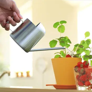 

Stainless Steel Watering Can Home Plant Pot Bottle Watering Device Plant Irrigation Easy Tool Small Watering Pot