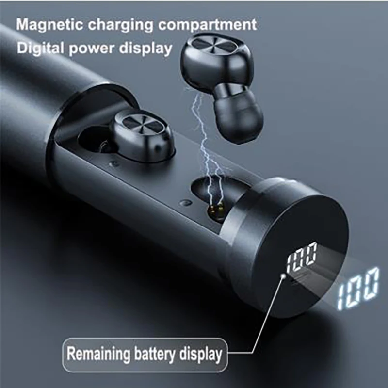 B9 TWS Wireless Earphone Headphones 8D HIFI Bluetooth 5 0 Sport MIC Earbuds LED Display Gaming Music Headset For phones