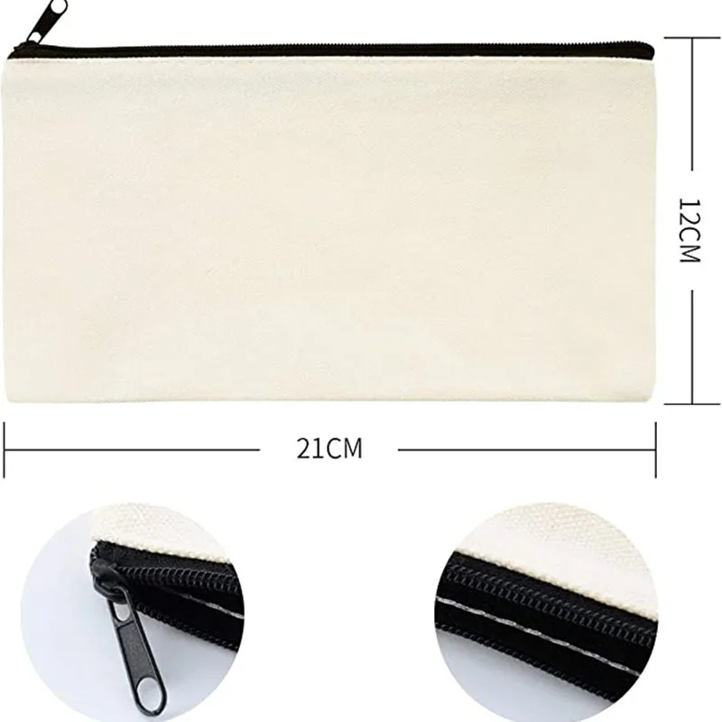 DIY blank canvas fabric storage kit 10 pieces ecru kit women's makeup kit mistress bag spark Jewelry Kit back makeup organizer cosmetic bag cosmetic storage bag toiletry bag makeup bag cosmetic case jewelry storage box storage bag product storage bag