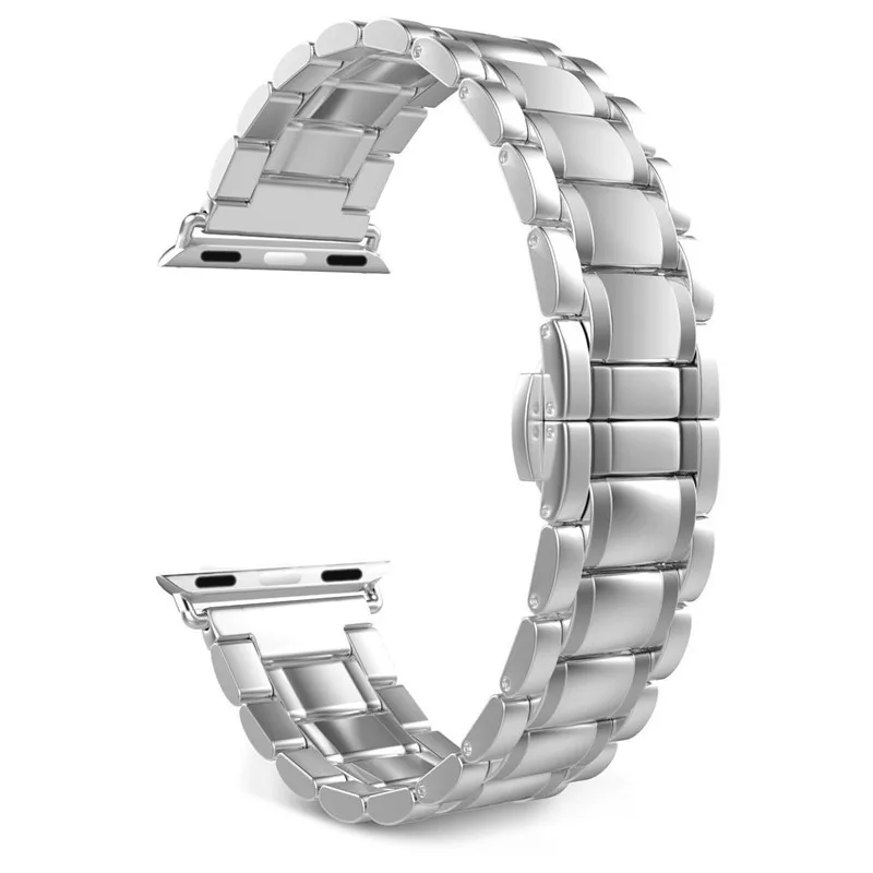 Браслет со звеньями ремешок для Apple watch 5 лент Ремешки наручных часов iWatch Seires 1 2 3 4 44