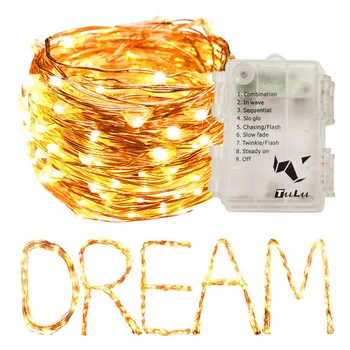 Fairy Lights Batterij outdoor Kerst Guirlande LED String Light 2M 5M 10M 12M 20/50 /100/120 LEDs, kerstboom Decoratie Licht