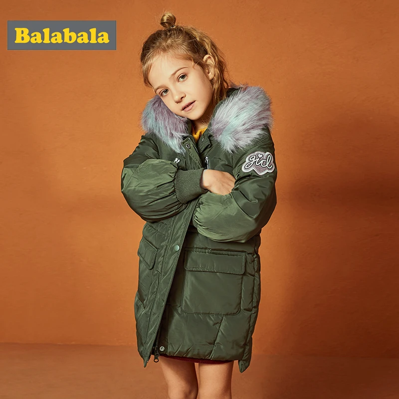 awesome  Children clothing down jacket girls 2019 new autumn and winter big children's jacket long tide wind