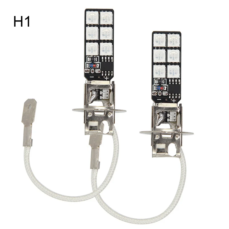 Дропшиппинг 2 шт. светодиодный RGB налобный фонарь 5050 светодиодный 12SMD RGB рулевые огни Противотуманные фары дневного света с пультом дистанционного управления OE88