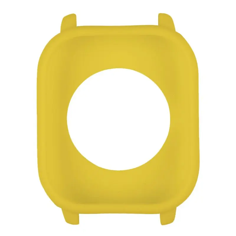 Soft Silicone Protective Case Cover Screen Protector for Huami Amazfit GTS Smart Watch Accessories - Color: Yellow