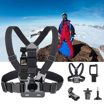 

6Pcs/Set Expansion Parts Adapter Connector J Seat Screw Chest Strap Harness Mount Adjustable Elastic for DJI Osmo Pocket Gimbal