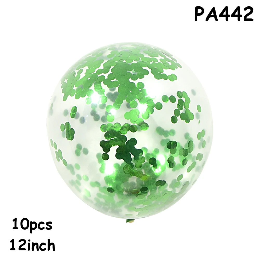 PA442 green 10 шт прозрачные воздушные шары с аппликацией в виде Золотой Звезды вечерние душ конфетти Розы День Рождения украшения Детские Фольга воздушные шары прозрачная обувь с золотом Happy Wedding - Цвет: PA442 green