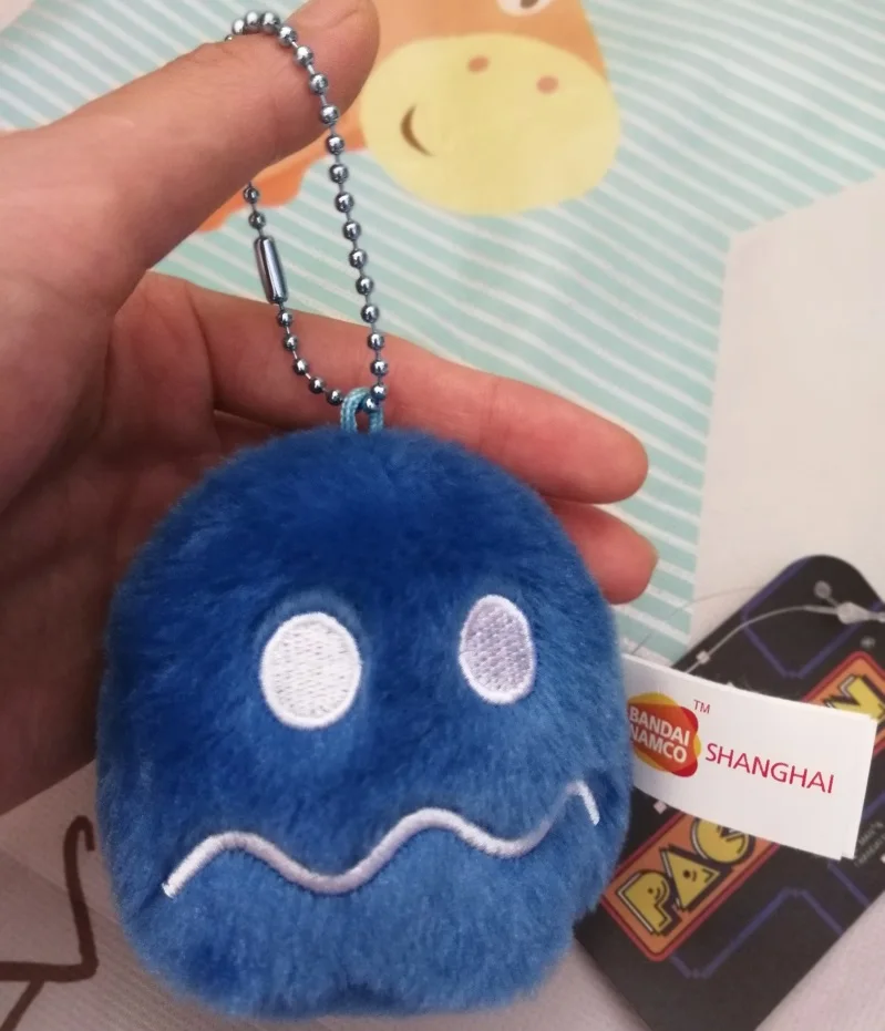 darker blue Фильм пиксели Pacman мягкая игрушка Плюшевая Кукла и Pac Man брелок Pac-man детские подарки - Цвет: darker blue
