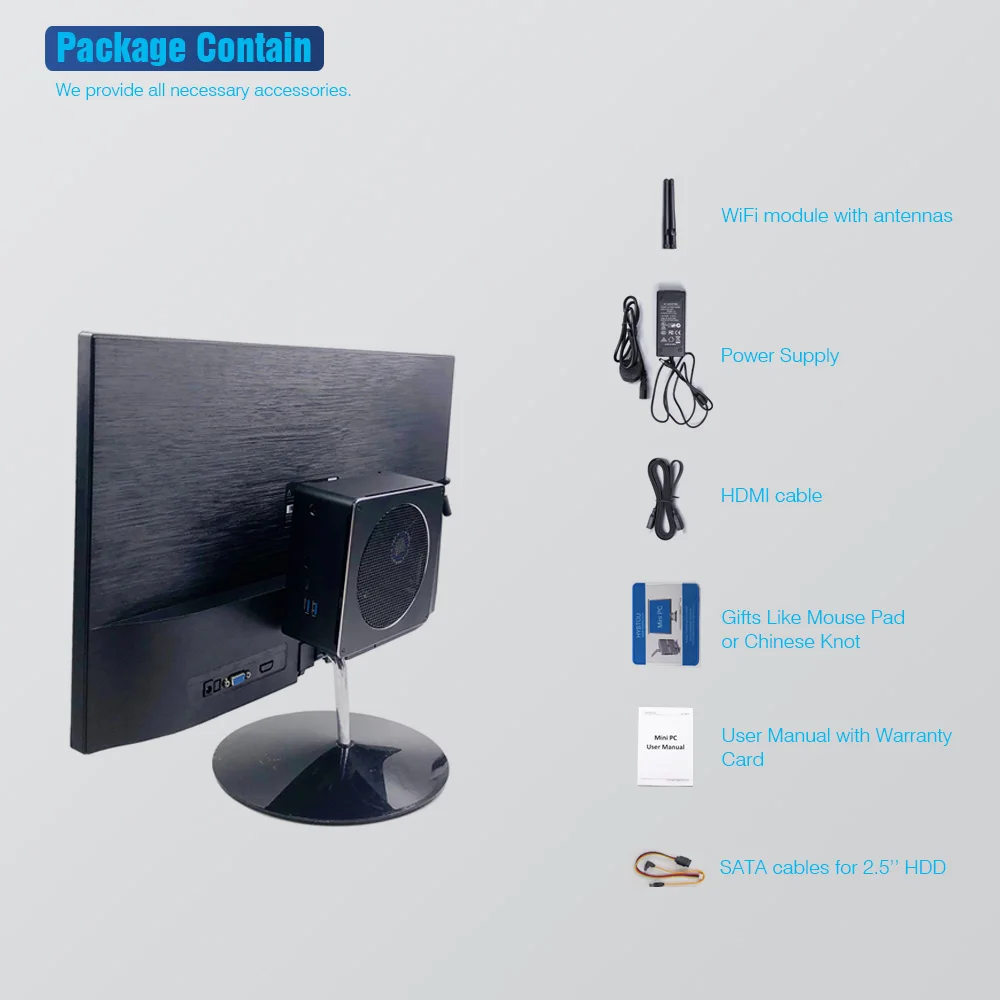 Мини игровой ПК четырехъядерный Intel i7 8565U i5 8265U Pentium 5405U Type C HD 2 0 DP 4K @ 60 Гц i3 8145U тонкий