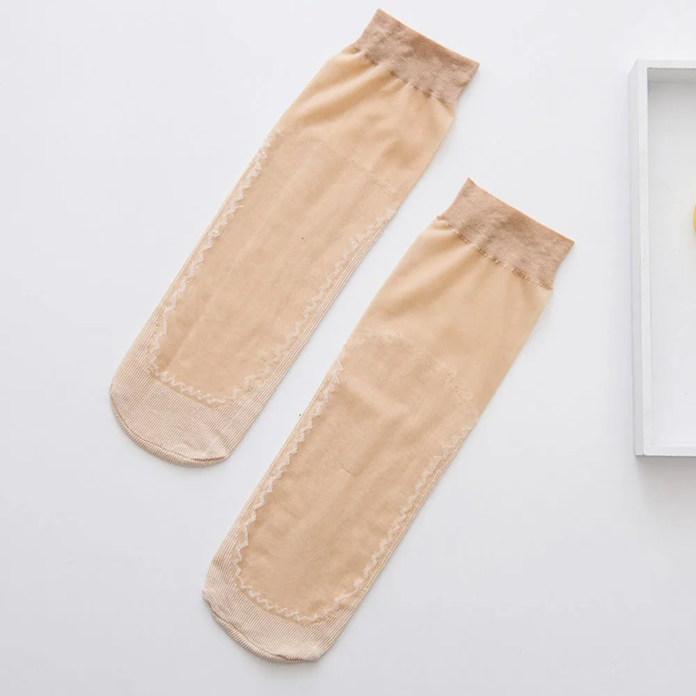 Новые бархатные шелковые женские носки с хлопковой подошвой, мягкие Нескользящие, массажные, влагостойкие, летние, осенние носки для девушек