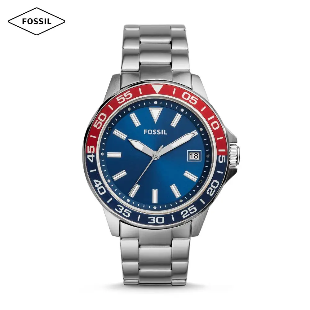 Мужские стальные наручные часы Fossil BQ2505 в дайверском стиле | Наручные
