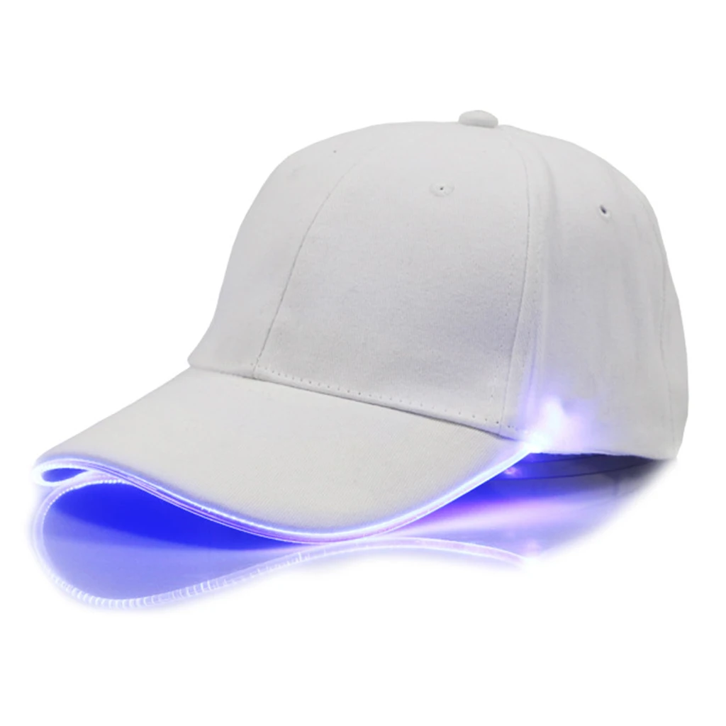 Fashion Ultra Bright LED Baseball Cap Optical Fiber Glowing Hat Hip-Hop