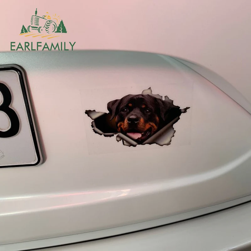 EARLFAMILY 13 см x 8 4 забавная наклейка на машину ротвейлера рваная металлическая