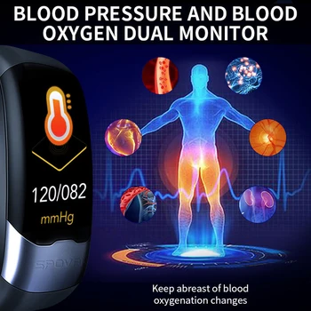ECG PPG Smart Bracelet HRV Heart Rate Blood Pressure Monitor Smart Band Men IP67 Waterproof Running Swimming Sport Wristbands 6