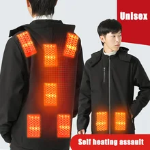 Aliexpress - Winter electric heating clothes intelligent temperature control whole body heating charging warm men’s coat Long Sleeve