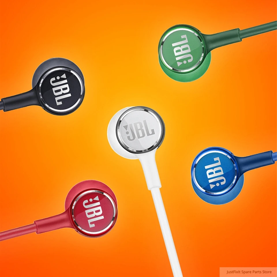 JBL LIVE100 Earphones Stereo Sound Line Control Sports Headset Live 100 Deep Bass Sound Earbuds Handsfree With Mic 3 5mm Wired