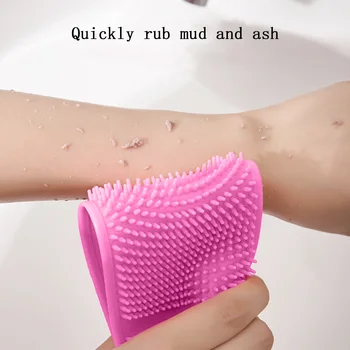 

Bath Exfoliating Scrubber Belt Shower Back Flexible And Stretchable Silicone Scrubber Strap Massager Band Remove The Dead Skin