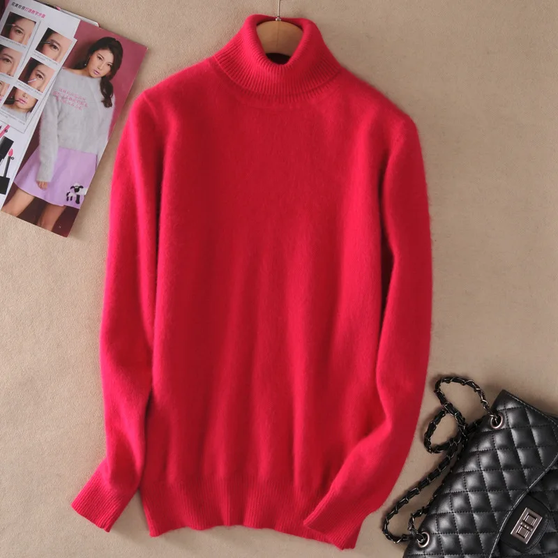 Women's loose Pullover plus velvet autumn and winter new plus thick knitted bottom sweater