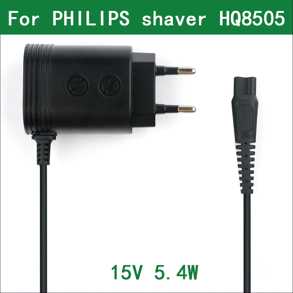 

HQ8505 15V 5.4W EU Wall Plug AC Power Adapter Charger for Philips Electric Shaver HQ9190 HQ9161 HQ8250 HQ8260 HQ8270 HQ8830