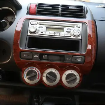 

Carbon Fibre Peach Wood Gear Window Center Console Decorated Frame For Honda Fit 1Gen Sedan 2004 05 06 07 CAA324A
