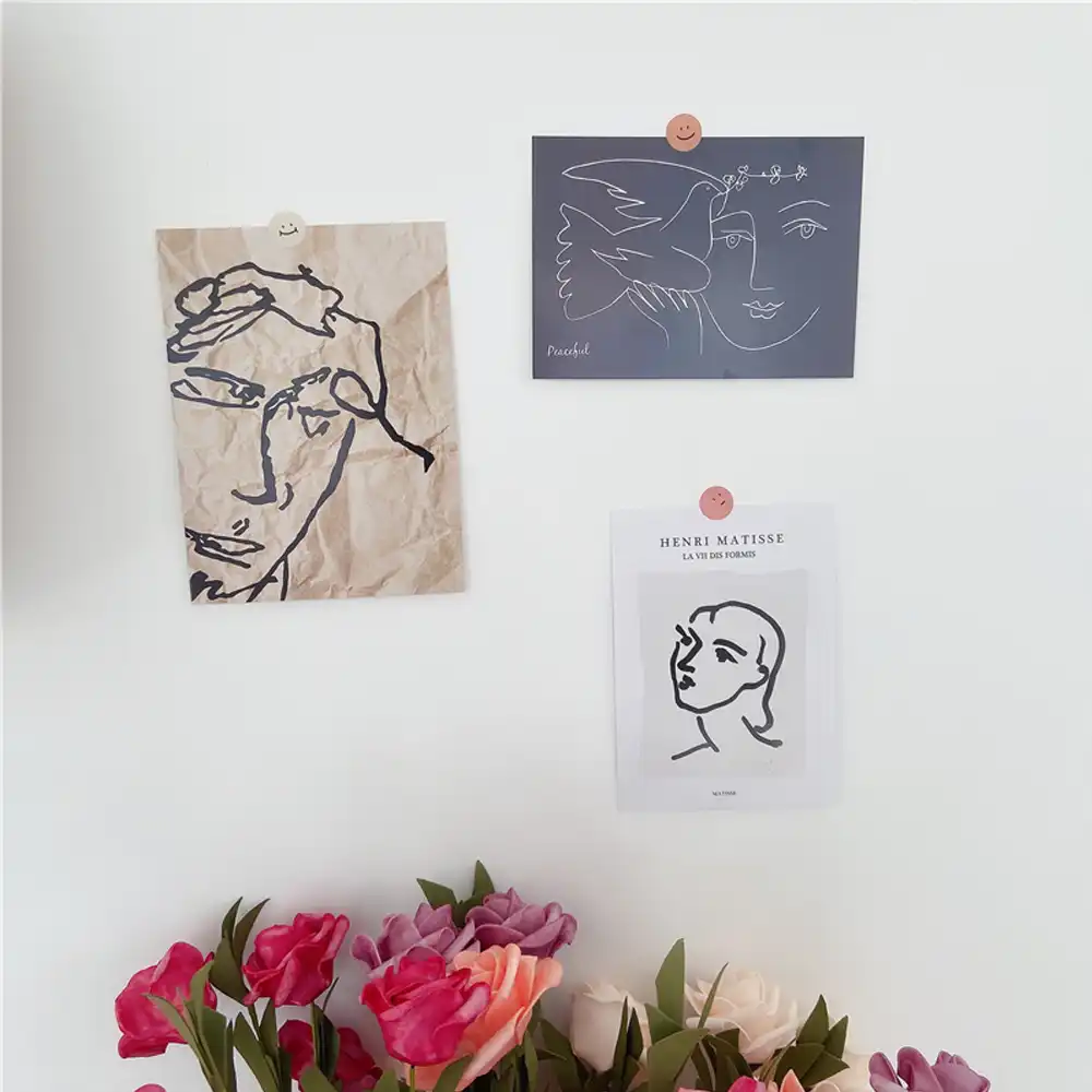 Three Piece Set Ins Style Simple Abstract Portrait Card Oil Painting Picasso Art Painting Wall Home Decoration Background Photo Painting Calligraphy Aliexpress