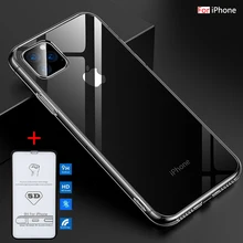 Silicon Case For iPhone 11 Pro Max X XR 8 7 Plus Case Soft Transparent Back Cover For iPhone 11 2019 XS Max Clear Phone Case