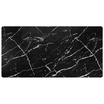 

Nordic-Style Fashion Marbling Leather Table Mat Office Large Size Mouse Pad Double-Sided Usable Black and White Placema