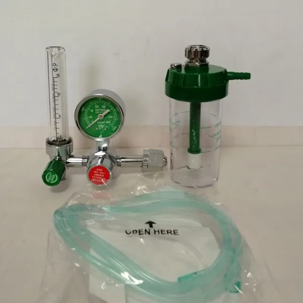 

Western type CGA540 Medical oxygen regulator with humidifier and cannula