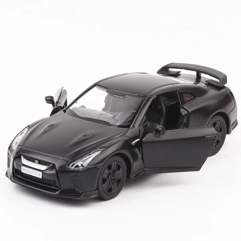 

Модель спортивного автомобиля 1:36, GT-R, 35, крутая, черная, из сплава, литья под давлением, игрушка с отводным движением, для детей, подарки, коллекция игрушек