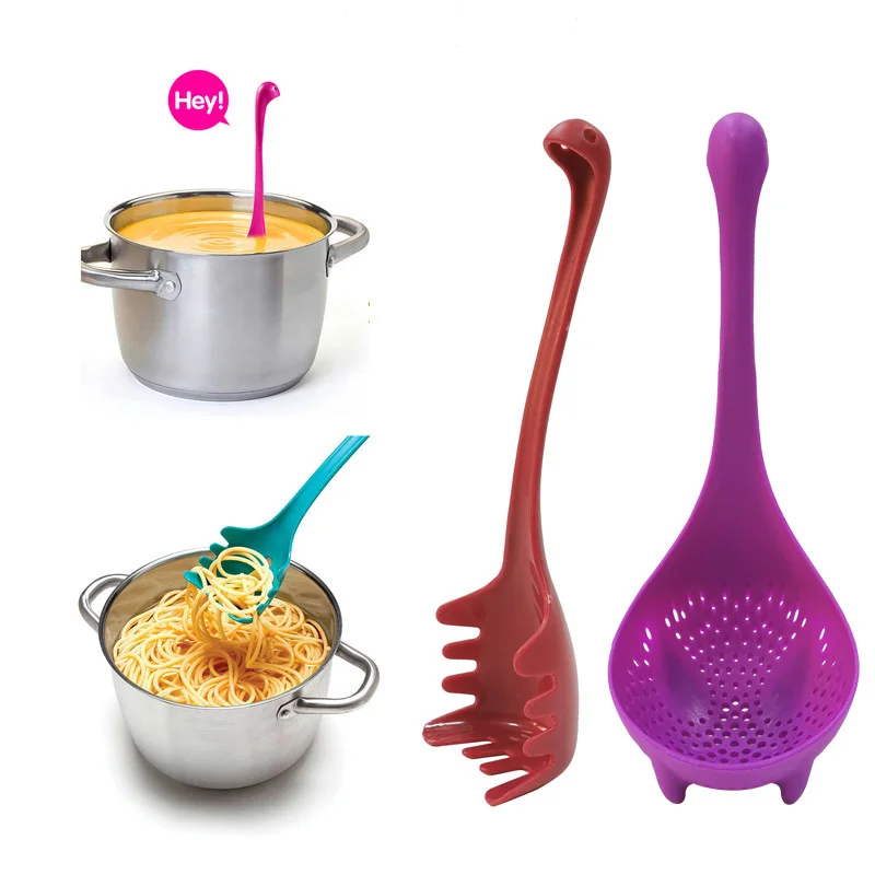 

Creative spaghetti spoon cartoon shape spoon Dinosaur leaky spoon Cute Soup Spoon Oat Spoon Kitchen Tableware Plastic