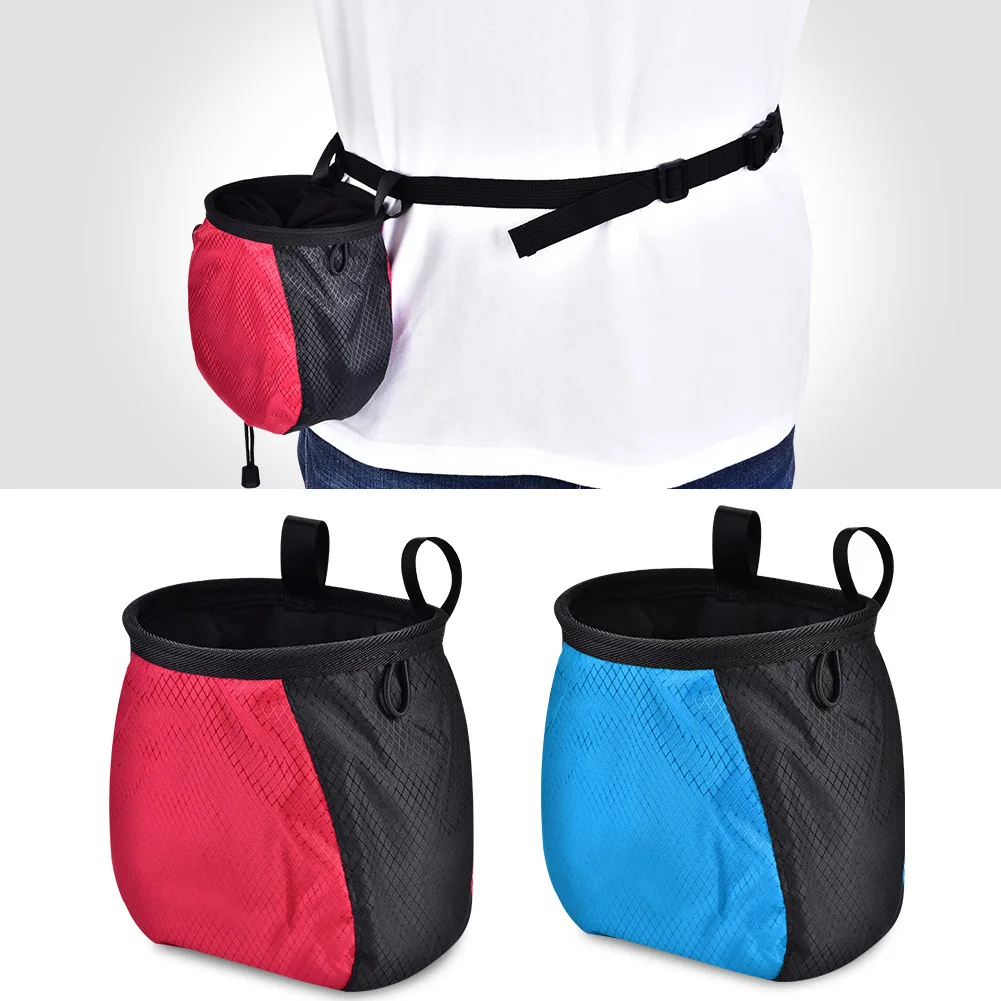 

Powder Bag Rock Climbers Outdoor Adjustable Belt Magnesium Powder Bag Climbing Gymnastics Chalk Bag With Drawstring Closure