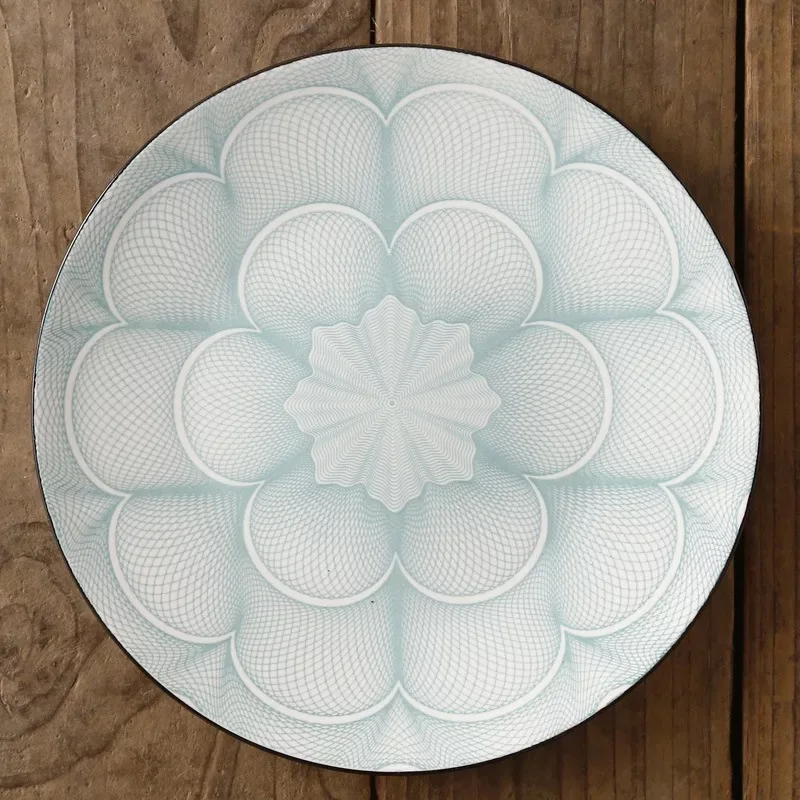 Blossom (light blue) Керамическая обеденная тарелка, фарфоровая десертная тарелка, столовая посуда, тарелка для торта, посуда, 10,5 дюймов, joro - Цвет: Blossom (light blue)