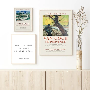 

Vincent Van Gogh Love Quotes Canvas Painting Original French Exhibition Posters Gallery Wall Art Pictures Print Home Decor