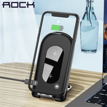 

ROCK Qi Wireless Charger 10W Foldable Stand Fast Charge Phone Stand Multifunctional Wireless Charging Pad For iPhone Samsung