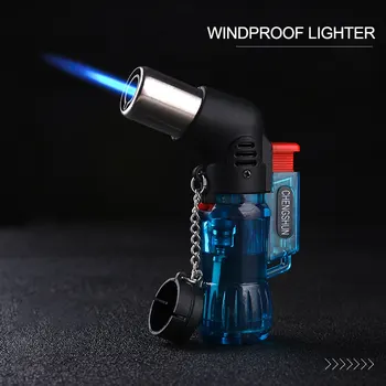 1pc Mini Butane Jet Torch Cigarette Windproof Lighter Fire Adjustable Ignition Burner Refillable Torch Lighter Dropshipping classic retro style windproof zinc alloy butane jet lighter golden
