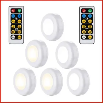 

Two-color Ice Hockey Light White/warm Infrared Remote Control Dimming Timer Night Lamp Pat Closet Light Bedroom Decor Nightlight