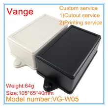 4 шт./лот Распределительная коробка корпуса прессформы Черный ABS пластик пластмассовый корпус прибора 105*65*40 мм настенный для шасси устройства