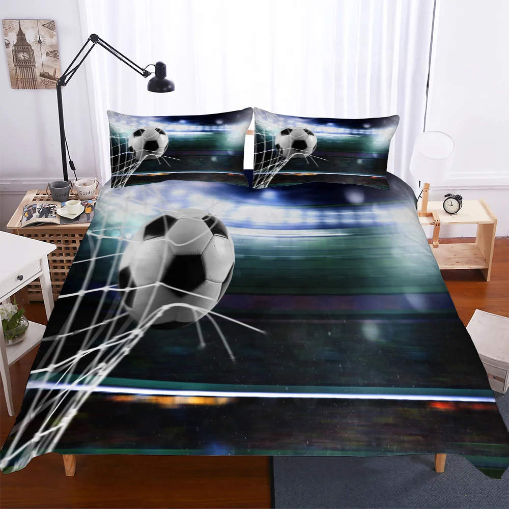 

BEST.WENSD Quality Winter bedcover sets comfortable soft duvet set bedding sets twin soccer 172*218cm 200*230cm bedsets for boys